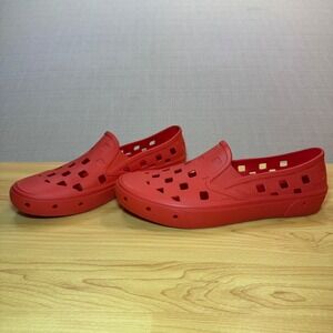 Vans Mens Trek Slip-On Red Water Shoes Size 7M/8.5W